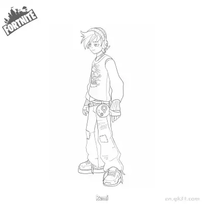 Free printable Remi 01 Coloring Page - Free PDF Printable Fortnite Coloring Sheets coloring page